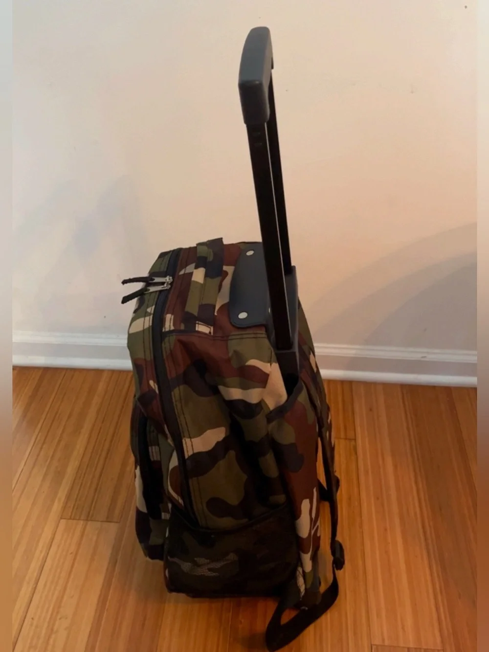 Rockland Camo Rolling Backpack Wheeled Travel School Bag
